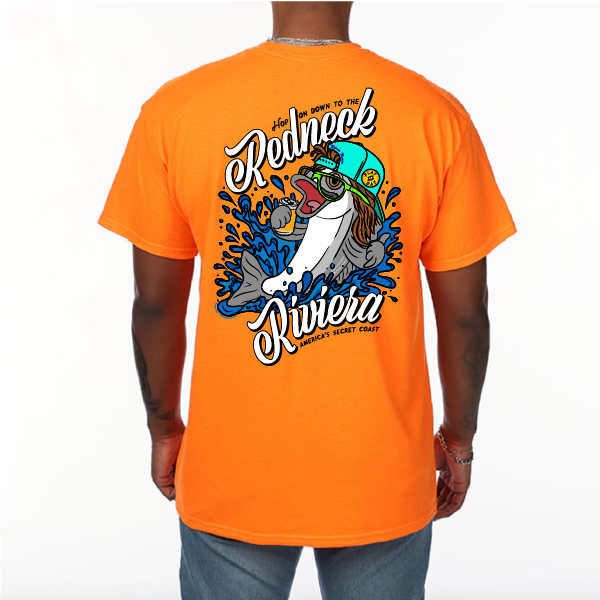 Redneck Riviera T-Shirt - Safety Orange