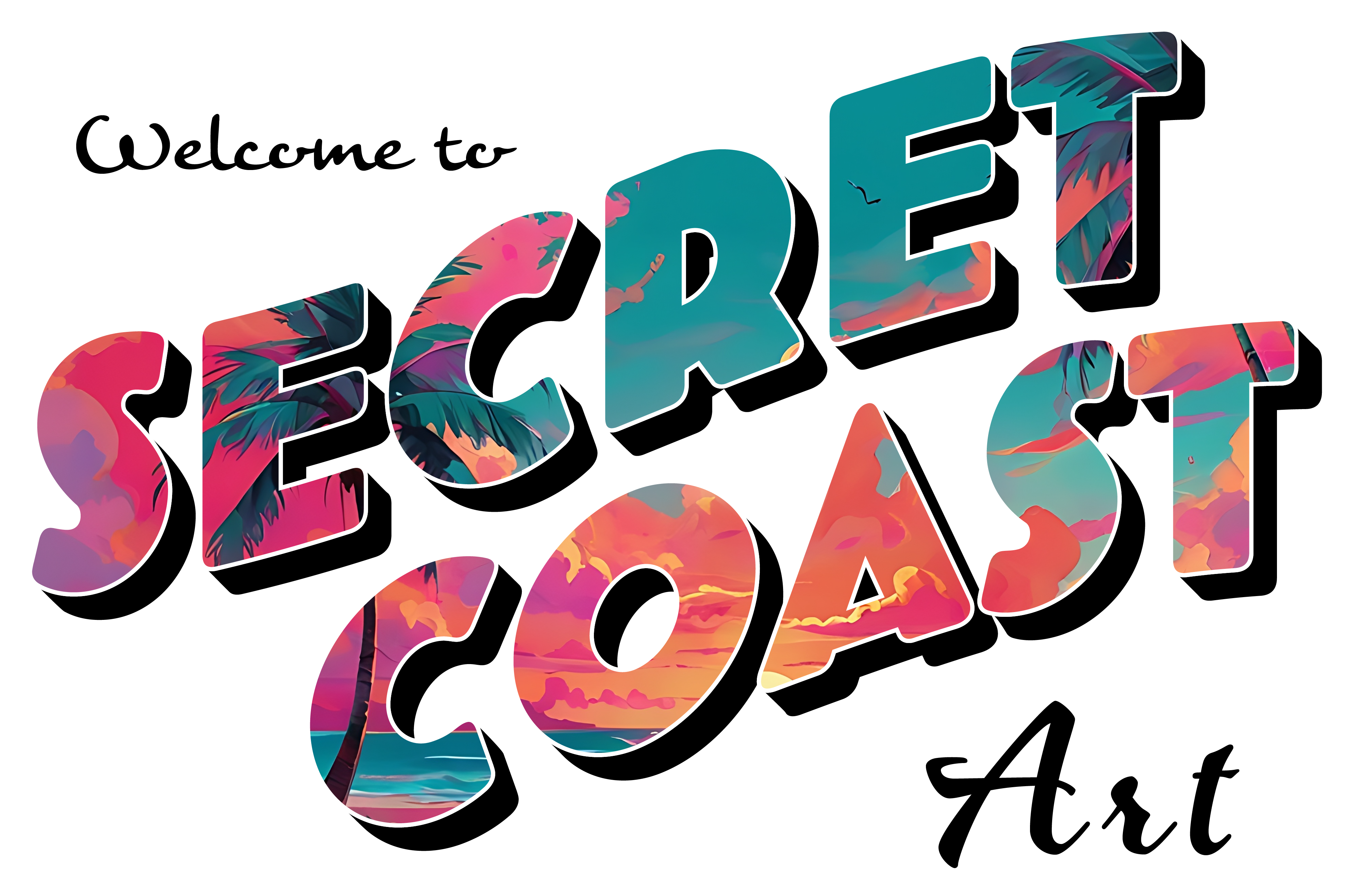 Secret Coast Art - Design and Serigraph by Laura Rigby